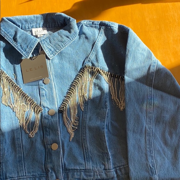 🦃 24 HOUR SALE🦃 Got The Blues Fringe Denim Jacket - Picture 9 of 10